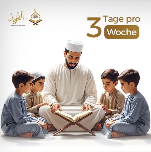Gruppenunterricht: Koran, Arabisch und Tadschwīd – Dreimal pro Woche